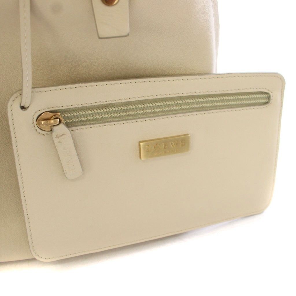 Loewe Handbag with Leather Pouch White Ivory TK — view 8