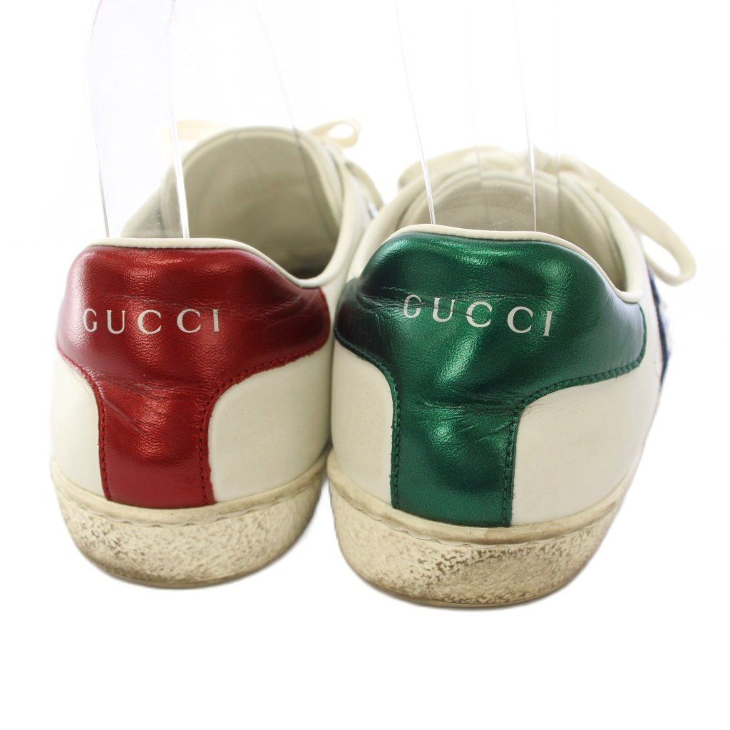 Gucci Sherry Line Ace Sneakers Leather Shoes Three Little Pigs Embroidery — view 7