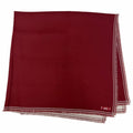Hermes Carre Geant Cashmere Large Shawl with Fringe Scarf Bordeaux Off White