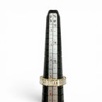 Dior Night Code Ring Crystal Logo Rhinestone Pave White Gold — view 9