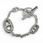 Hermes Farandole 925 Chaine D'ancre 15 cm Chain Bracelet Silver