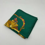 Hermes Carre 90 Scarf Hommage a Charles Garnier Lou Tribute to Green Silk — view 5