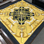 Hermes Carre 90 Apron Dole 90 Large Silk Scarf