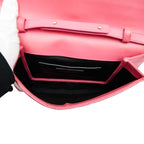Saint Laurent Stitch YSL Logo Crossbody Chain Shoulder Bag Pink Leather — view 7
