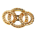 Chanel Triple Circle CC Logo Chain Brooch Gold Plated — view 3