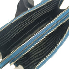 Prada Belt Bag Triangle Logo Bag Blue Saffiano Shoulder Mark Silver — view 7