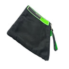 Prada Clutch Pouch Black Emerald Nylon Rubber Leather — view 2