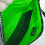 Prada Clutch Pouch Black Emerald Nylon Rubber Leather — view 6