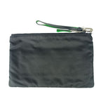 Prada Clutch Pouch Black Emerald Nylon Rubber Leather — view 3