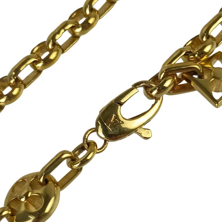 Louis Vuitton Necklace Collier Cles Easy in Lock Gold Metal — view 4