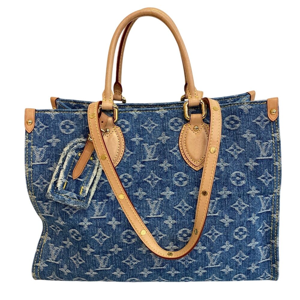 Louis Vuitton 2-Way On The Go MM Monogram Denim Tote