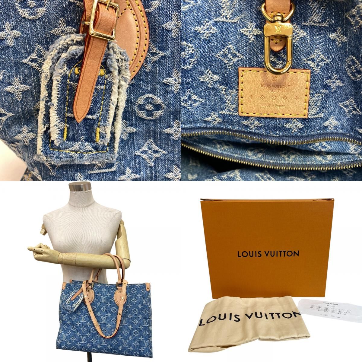 Louis Vuitton 2-Way On The Go MM Monogram Denim Tote — view 8