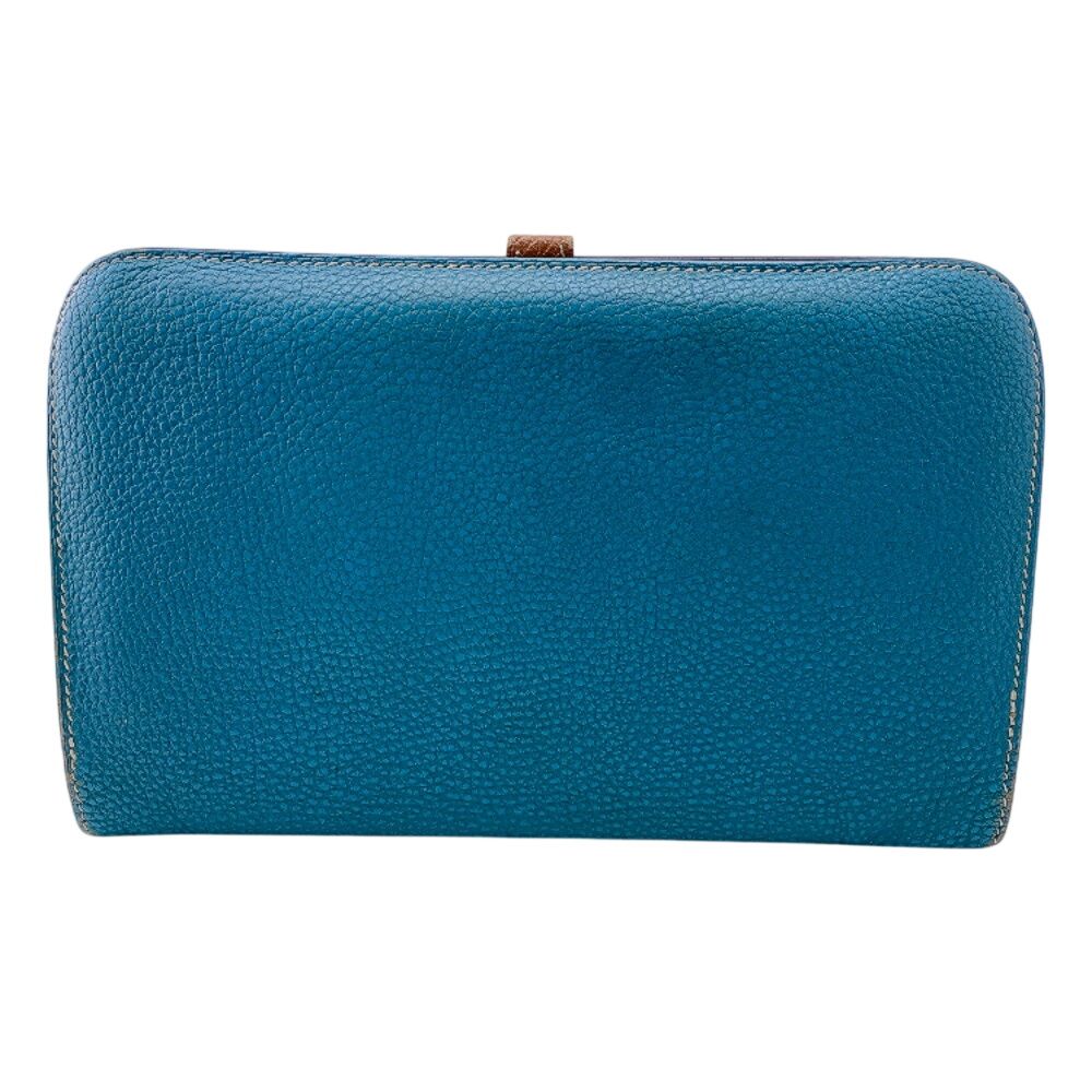 Hermes Bicolor Series Button Bifold Brown Dogon GM Verso Wallet — view 2