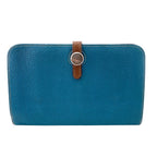 Hermes Bicolor Series Button Bifold Brown Dogon GM Verso Wallet