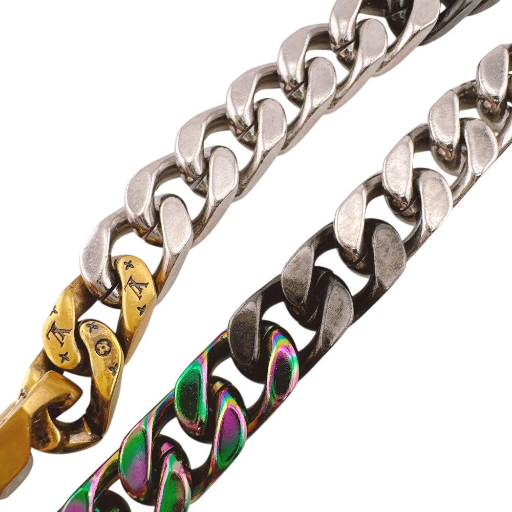 Louis Vuitton Collier Chain Links Patch Mini Monogram Necklace — view 3