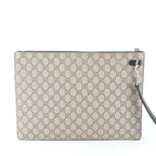 Gucci GG Supreme Sherry Line Leather Clutch Pouch Business — view 3