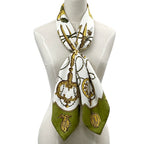 Hermes Scarf Carre 90 les Cles Key Silk Green Multi Color Large — view 6
