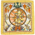 Hermes Scarf Carre 90 Vive le Vent Silk Yellow Multi Color Sea Ship Sailing