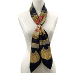 Hermes Scarf Carre 90 Poste Et Cavalerie Saber Decorative Bag Silk Black Multi — view 5