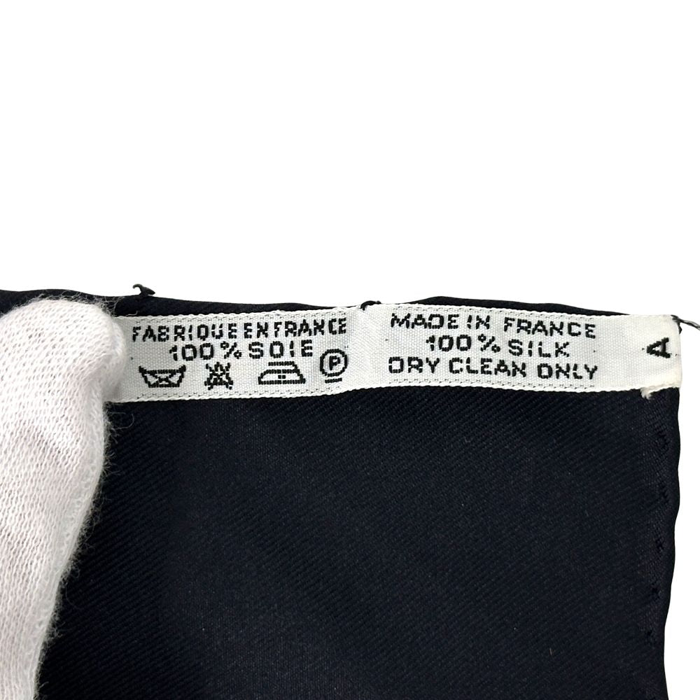 Hermes Scarf Carre 90 Poste Et Cavalerie Saber Decorative Bag Silk Black Multi — view 4