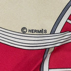 Hermes Scarf Carre 90 Spring Silk Red Multi Color Carriage Large — view 3