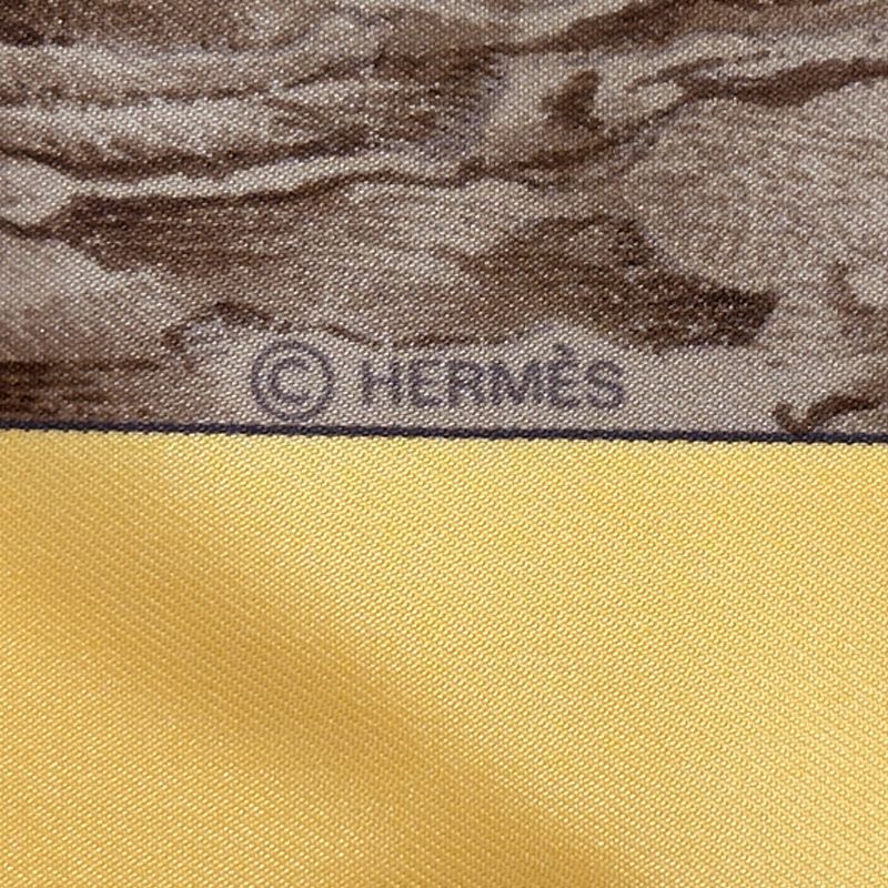 Hermes Scarf Carre 90 Casse Noisette Nutcracker Silk Yellow Multi Color — view 4