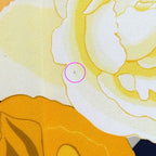 Hermes Scarf Carre 90 Rosrraie Rose Garden Silk Navy Orange Multi Color Floral — view 8