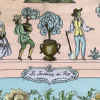 Hermes Scarf Carre 90 les Jardiniers du Roy Silk Pink Light Blue Multi Color — view 2