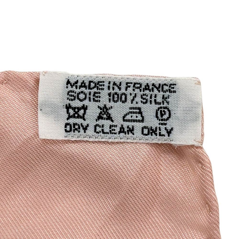Hermes Scarf Carre 90 les Jardiniers du Roy Silk Pink Light Blue Multi Color — view 5