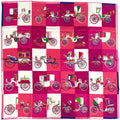 Hermes Scarf Carre 90 Voitures Exquises Elaborate Carriage Silk Pink Multi