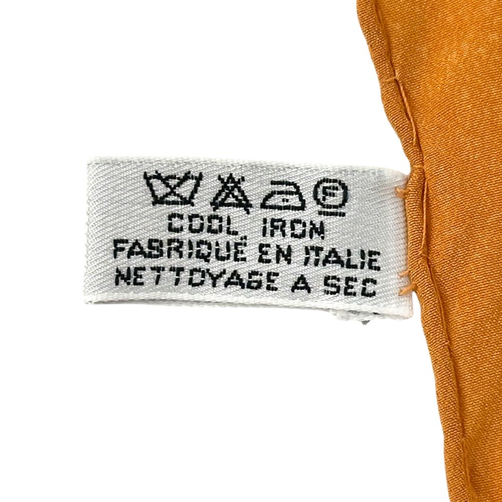 Chanel Scarf CC Logo Silk Orange Multi Color Camellia Floral Chain Large — view 4