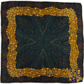 Chanel Scarf Gripoix Silk Green Multi Color Chain Paisley Pattern Glossy Shiny