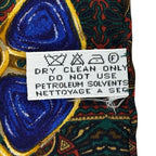 Chanel Scarf Gripoix Silk Green Multi Color Chain Paisley Pattern Glossy Shiny — view 5