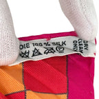 Hermes Scarf Pleats Fantaisies Indiennes Dazzling Indian Silk Pink Red Multi — view 5