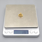 Dior CD Navy Stud Earrings Single CD Signature Gold — view 8
