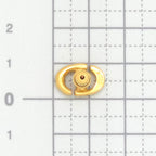 Dior CD Navy Stud Earrings Single CD Signature Gold — view 7