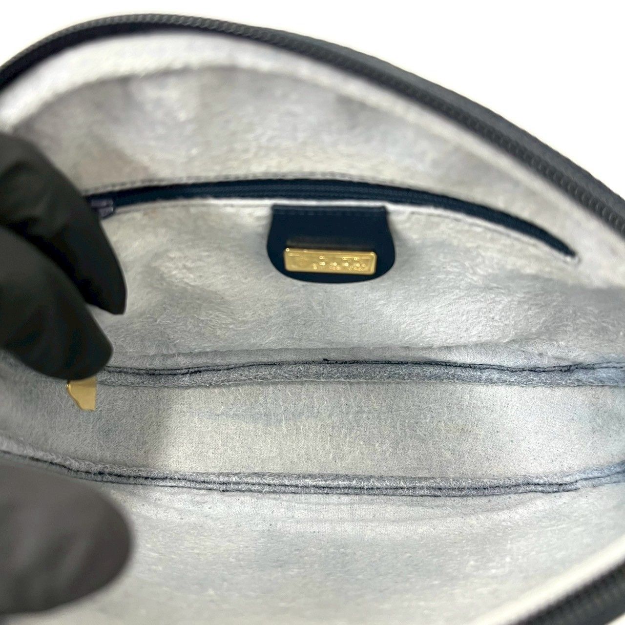 Gucci Vintage Micro GG Logo Leather Mini Shoulder Bag Pochette Navy — view 9