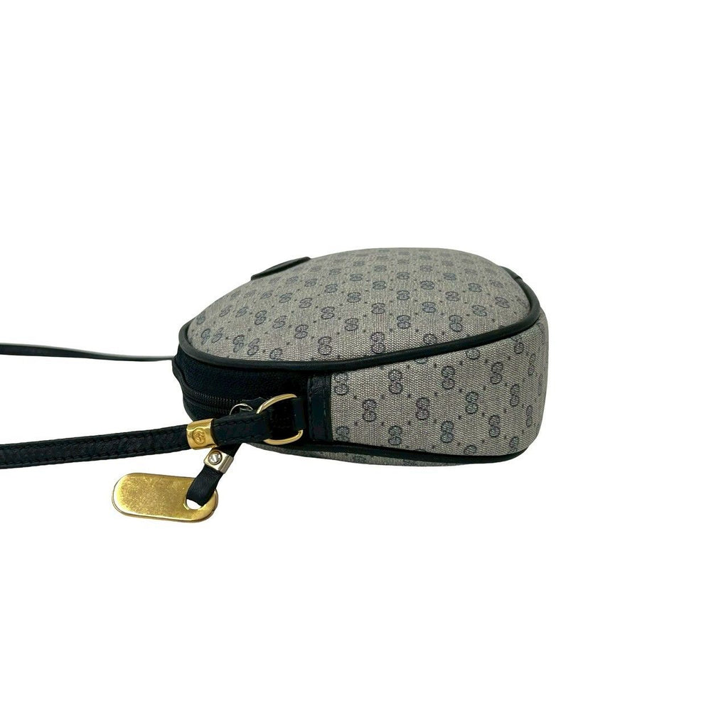 Gucci Vintage Micro GG Logo Leather Mini Shoulder Bag Pochette Navy — view 5