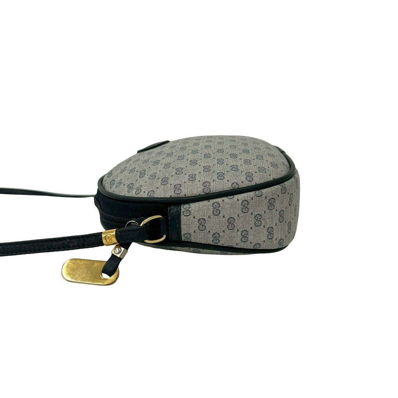 Gucci Vintage Micro GG Logo Leather Mini Shoulder Bag Pochette Navy — view 5