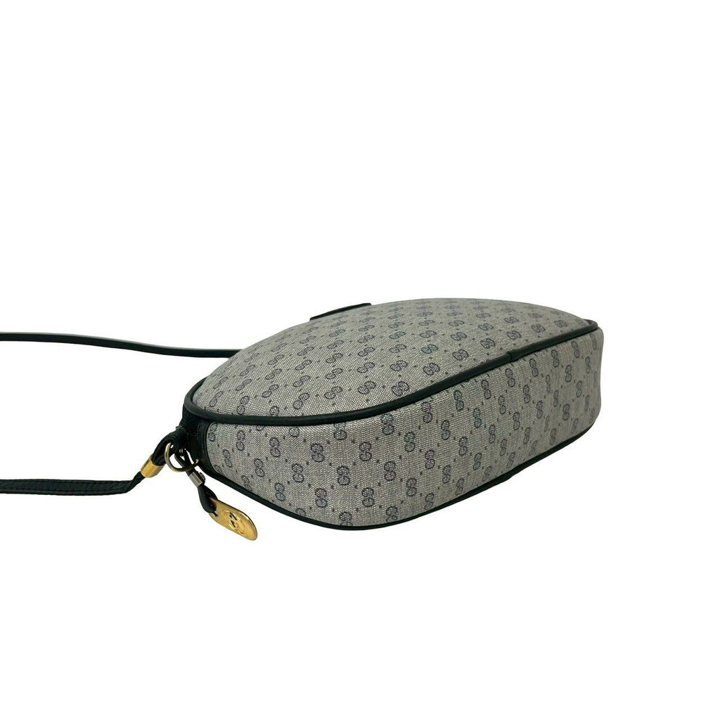 Gucci Vintage Micro GG Logo Leather Mini Shoulder Bag Pochette Navy — view 7
