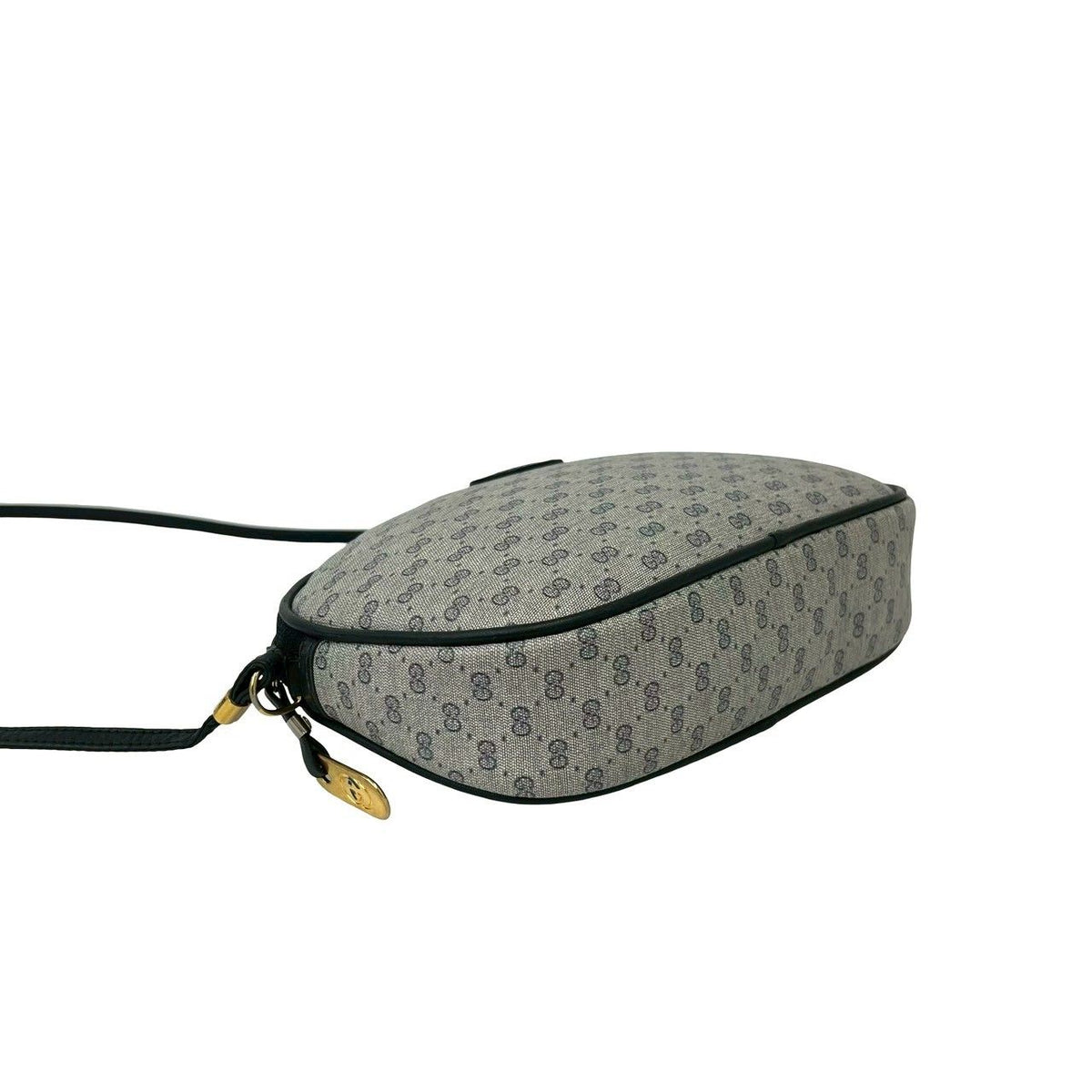 Gucci Vintage Micro GG Logo Leather Mini Shoulder Bag Pochette Navy — view 7