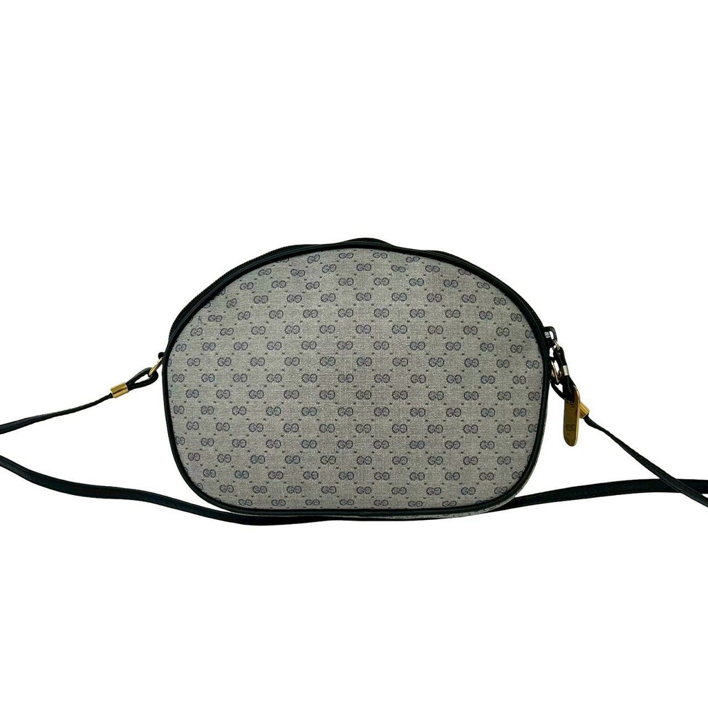 Gucci Vintage Micro GG Logo Leather Mini Shoulder Bag Pochette Navy — view 3