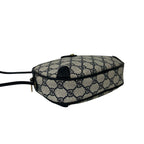 Gucci Vintage Sherry Line GG Logo Leather Shoulder Bag Pochette Navy — view 7