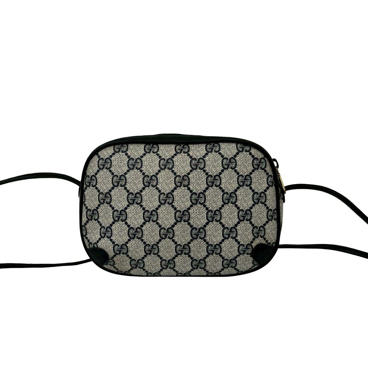 Gucci Vintage Sherry Line GG Logo Leather Shoulder Bag Pochette Navy — view 3