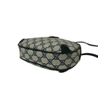 Gucci Vintage Sherry Line GG Logo Leather Shoulder Bag Pochette Navy — view 8
