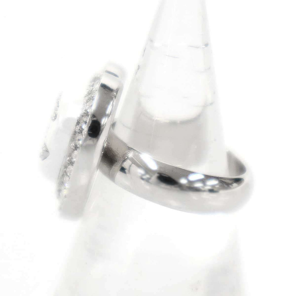 Chanel Faux Pearl CC Logo Ring Silver — view 3