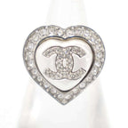Chanel Faux Pearl CC Logo Ring Silver — view 2