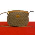 Gucci Vintage Micro GG Logo Leather Shoulder Bag Pochette Brown