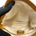 Gucci Vintage Micro GG Logo Leather Shoulder Bag Pochette Brown — view 9