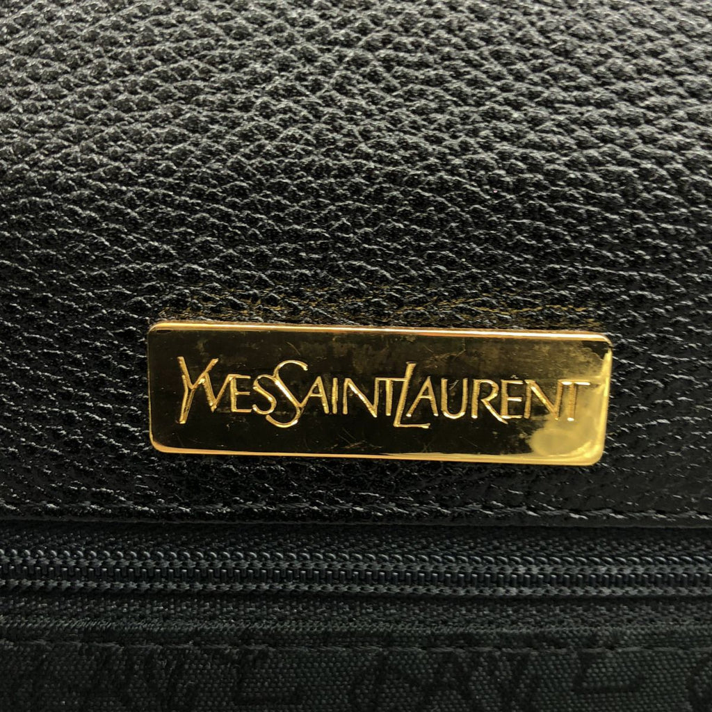 Saint Laurent Vintage Leather Shoulder Bag Black — view 5